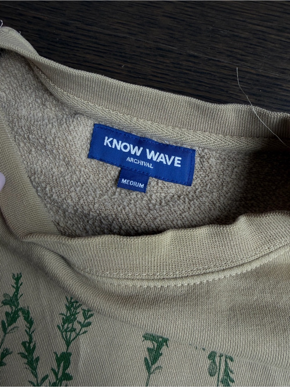Know Wave Men's Beige Crewneck Sweater - Picture 2 of 3